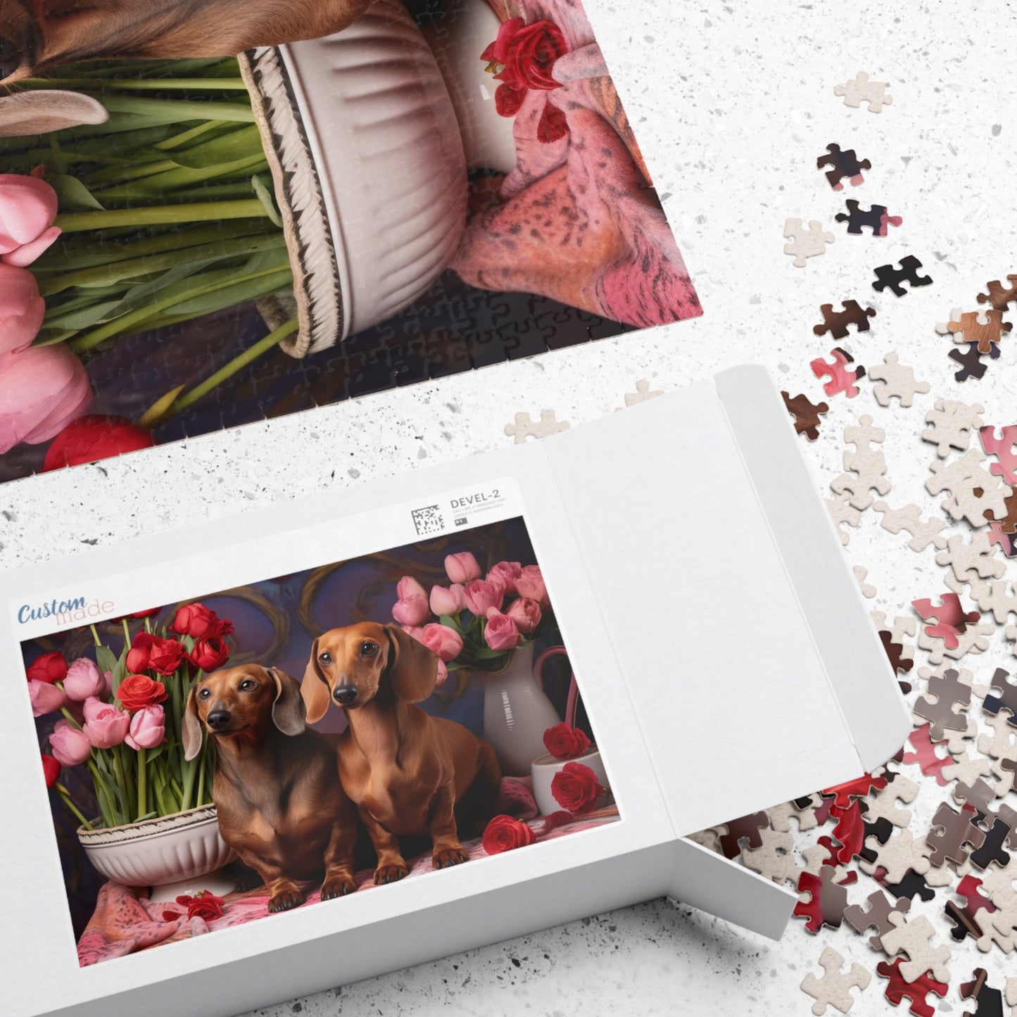 Puzzle - Wiener Dogs and Roses