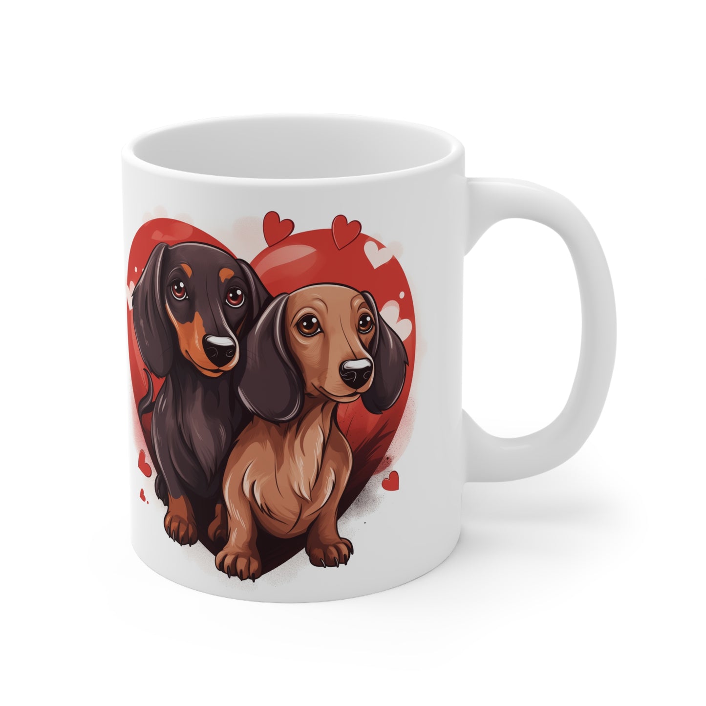 Coffee Mug - Doxies and Hearts