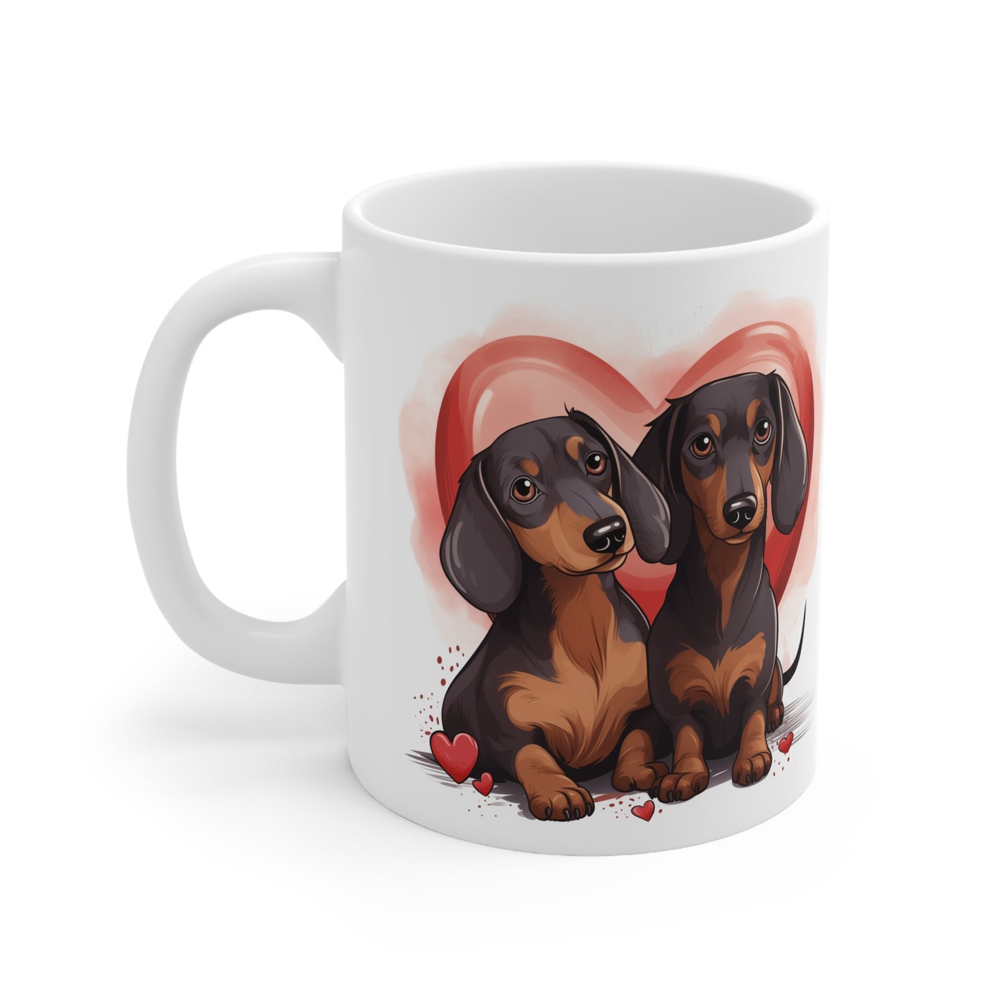 Coffee Mug - Hearts and Doxies Mug