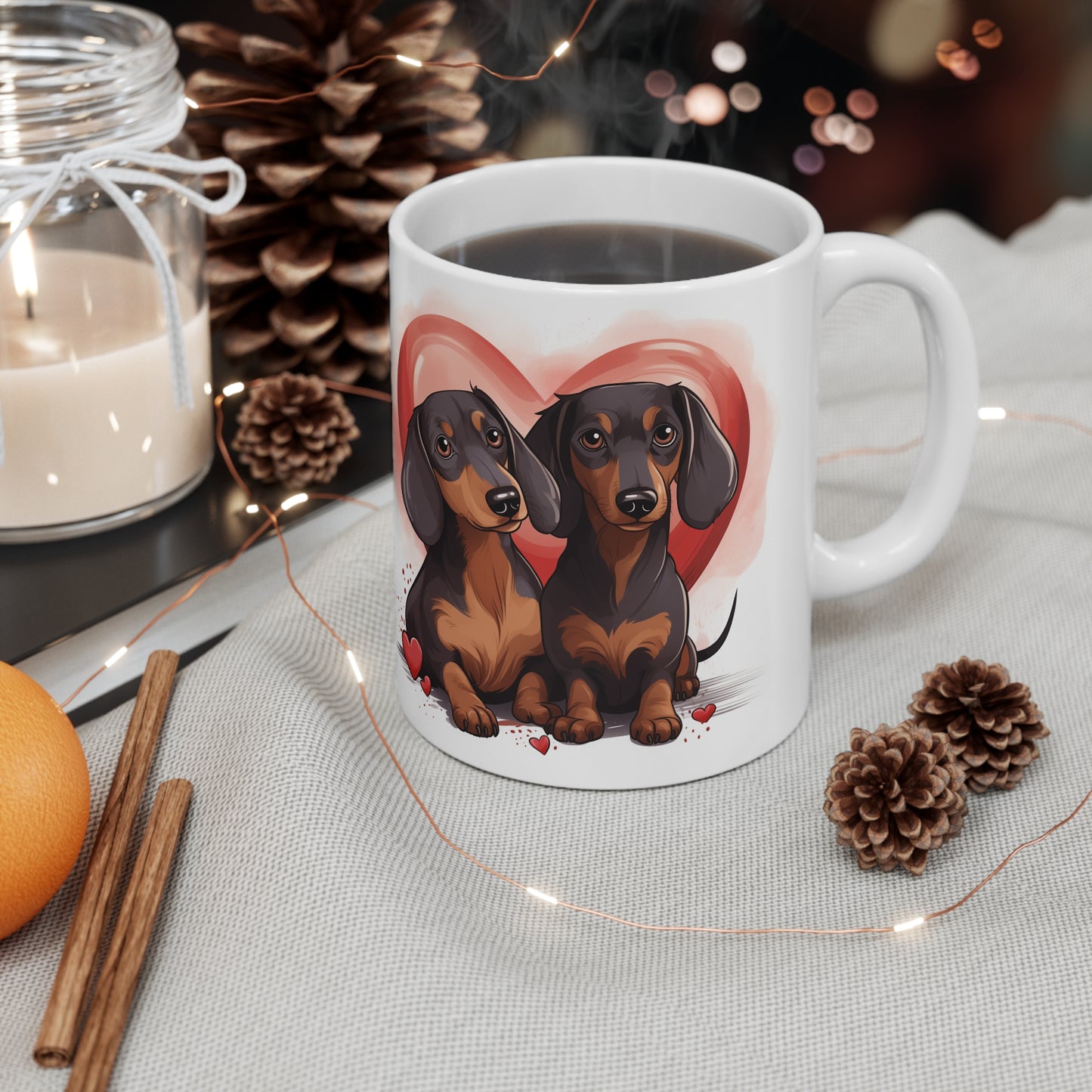Coffee Mug - Hearts and Doxies Mug