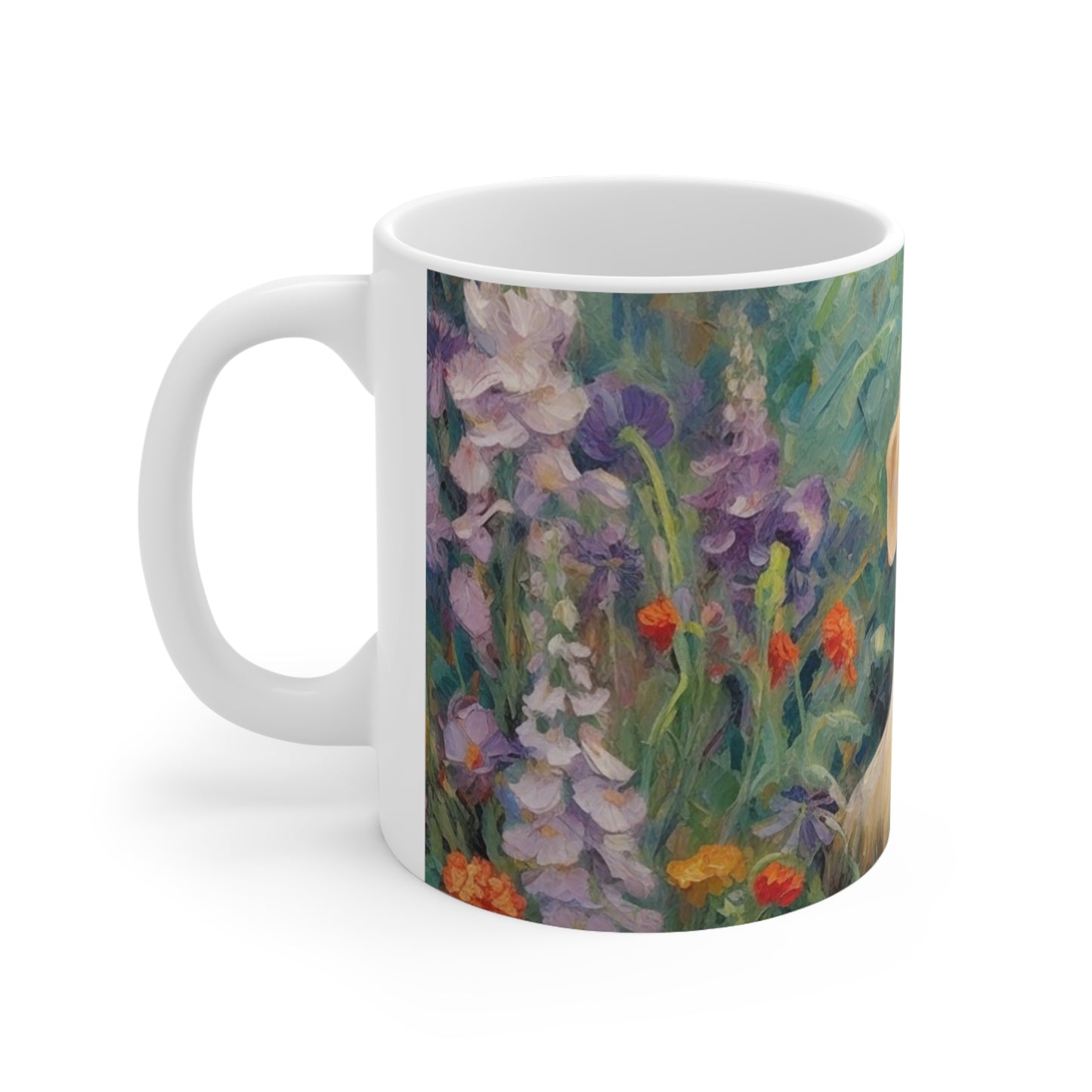 Coffee Mug - Cream in Flowers