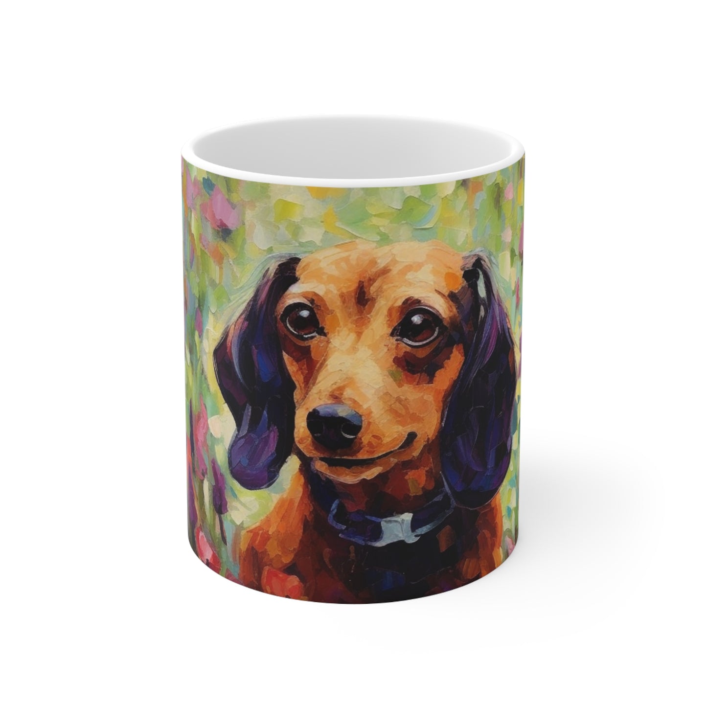 Coffee Mug - Dachshund in Flowers
