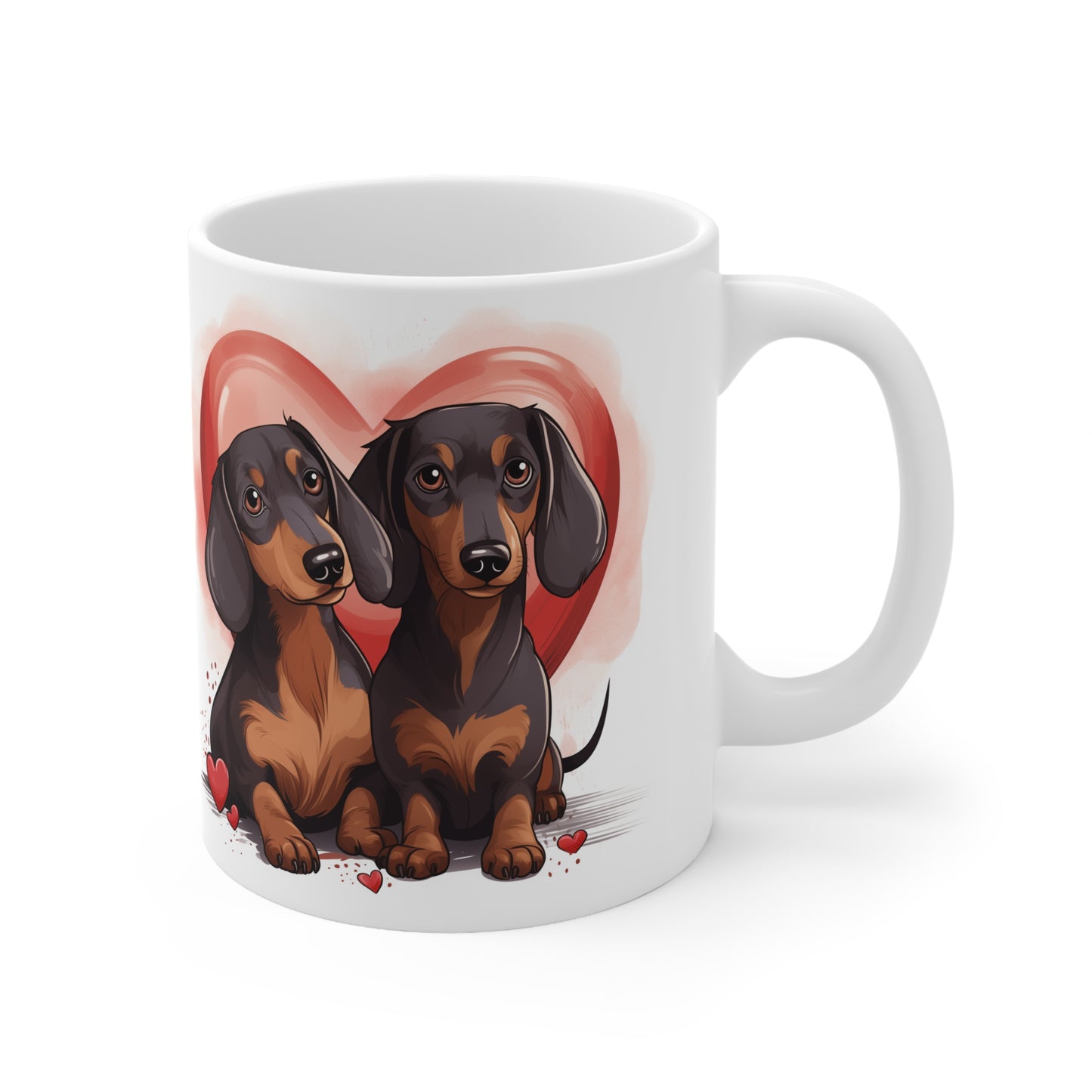 Coffee Mug - Hearts and Doxies Mug