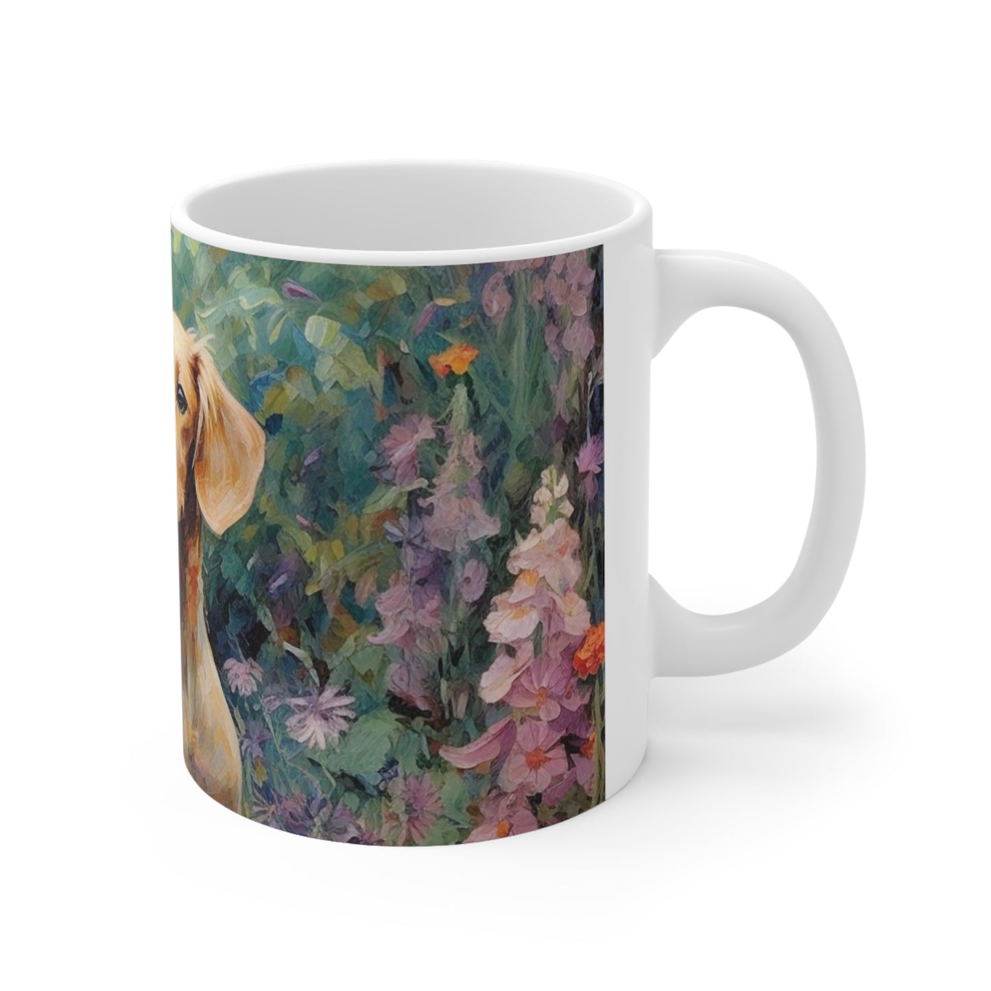 Coffee Mug - Cream in Flowers