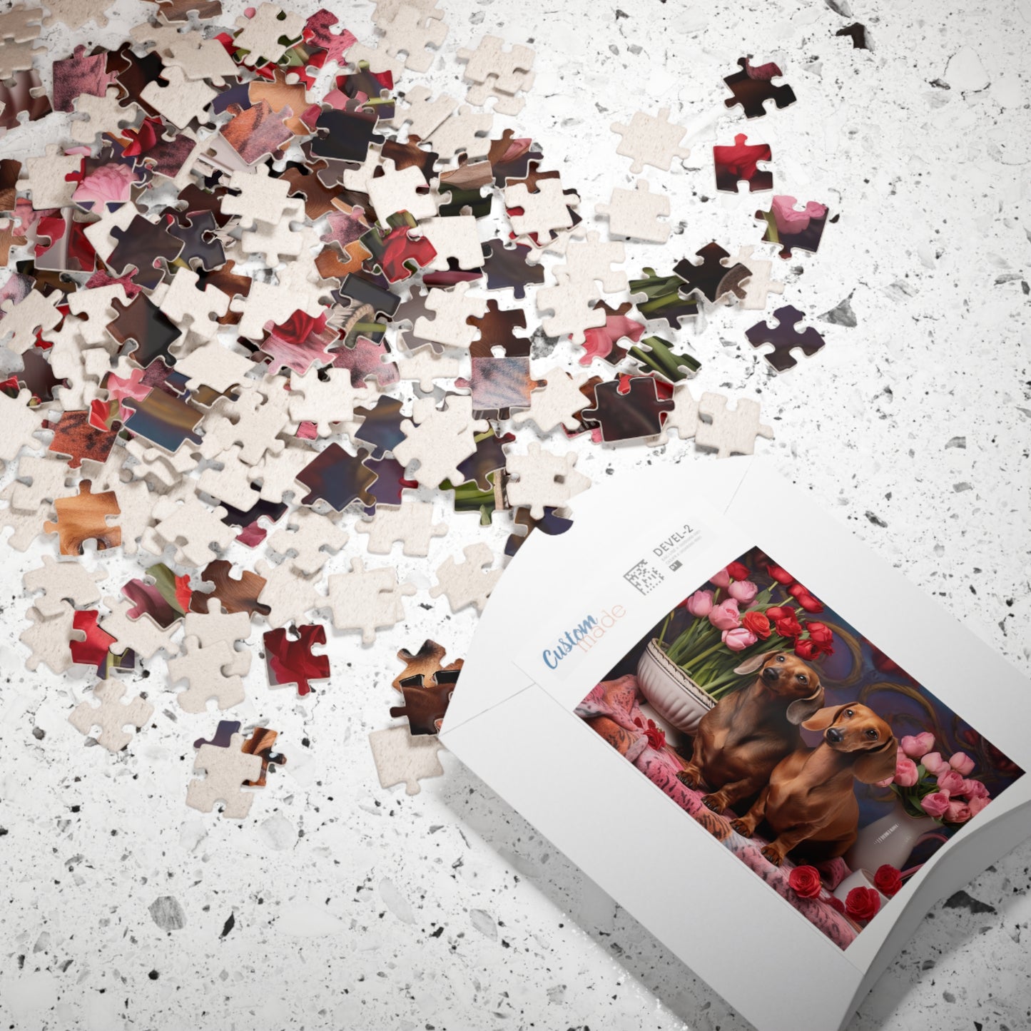 Puzzle - Wiener dogs and roses