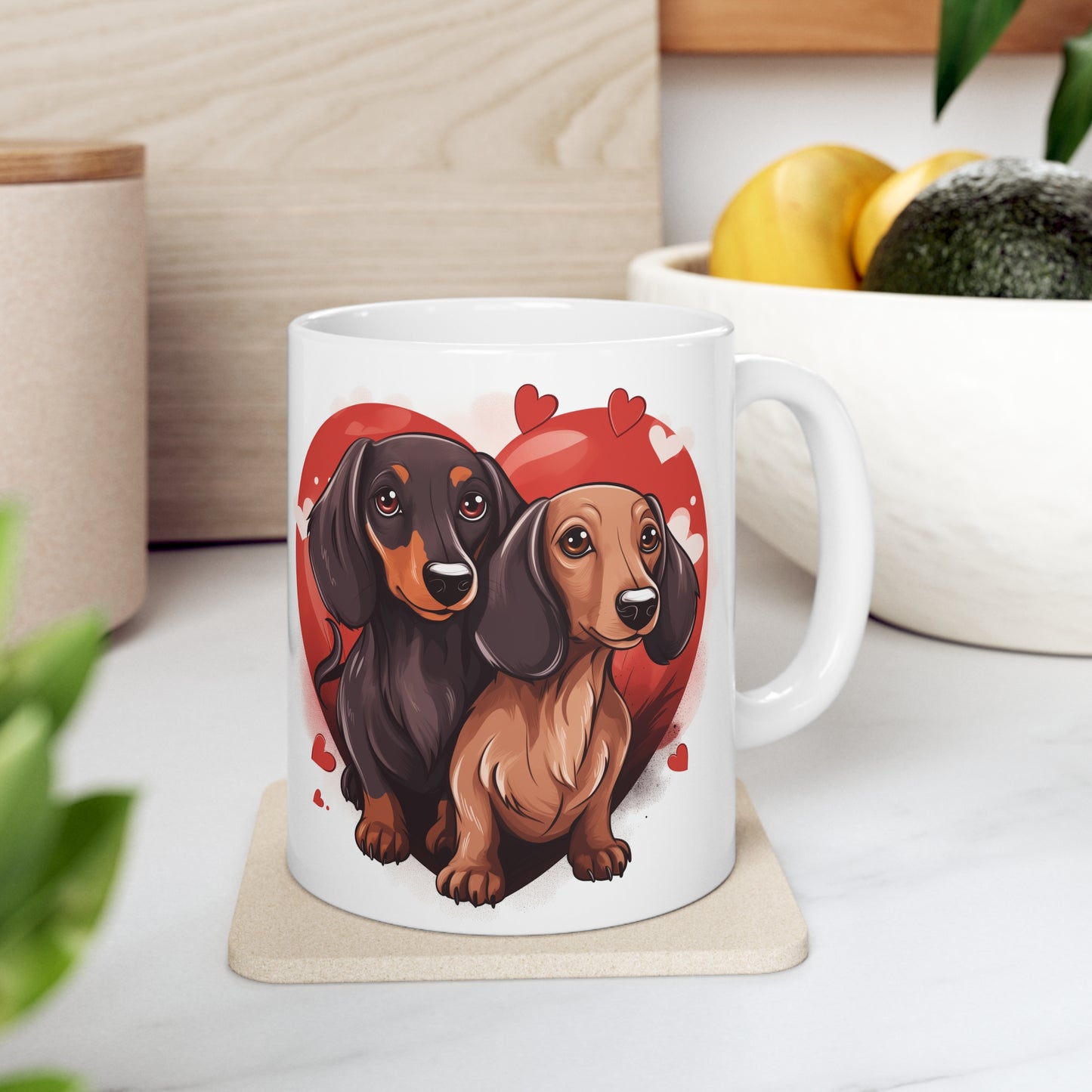 Doxies and Hearts Mug