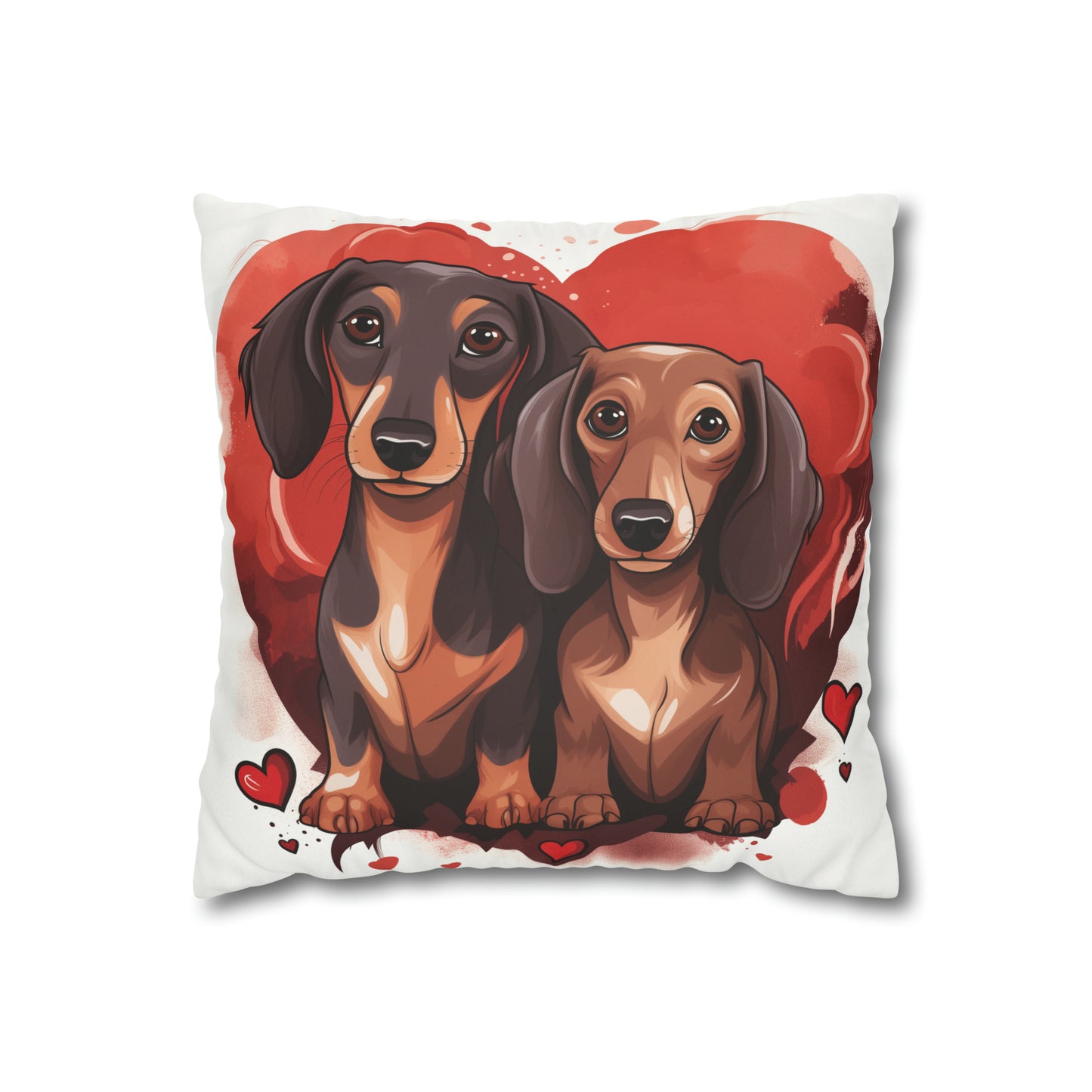 Doxie Heart Pillow Cover