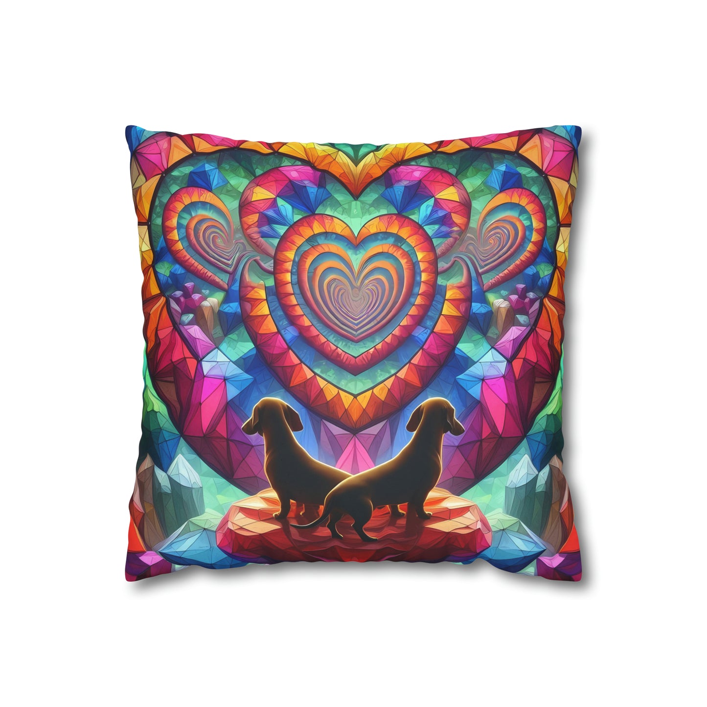 Jewel Heart Pillow Cover