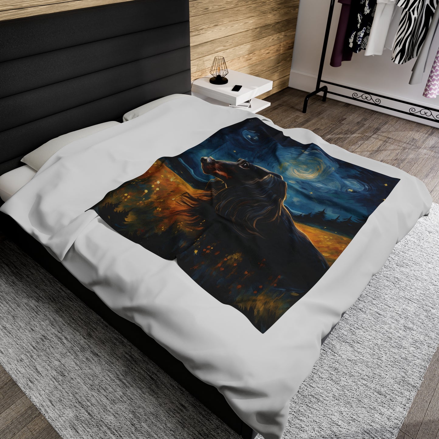 Dachshund in the Night Plush Blanket