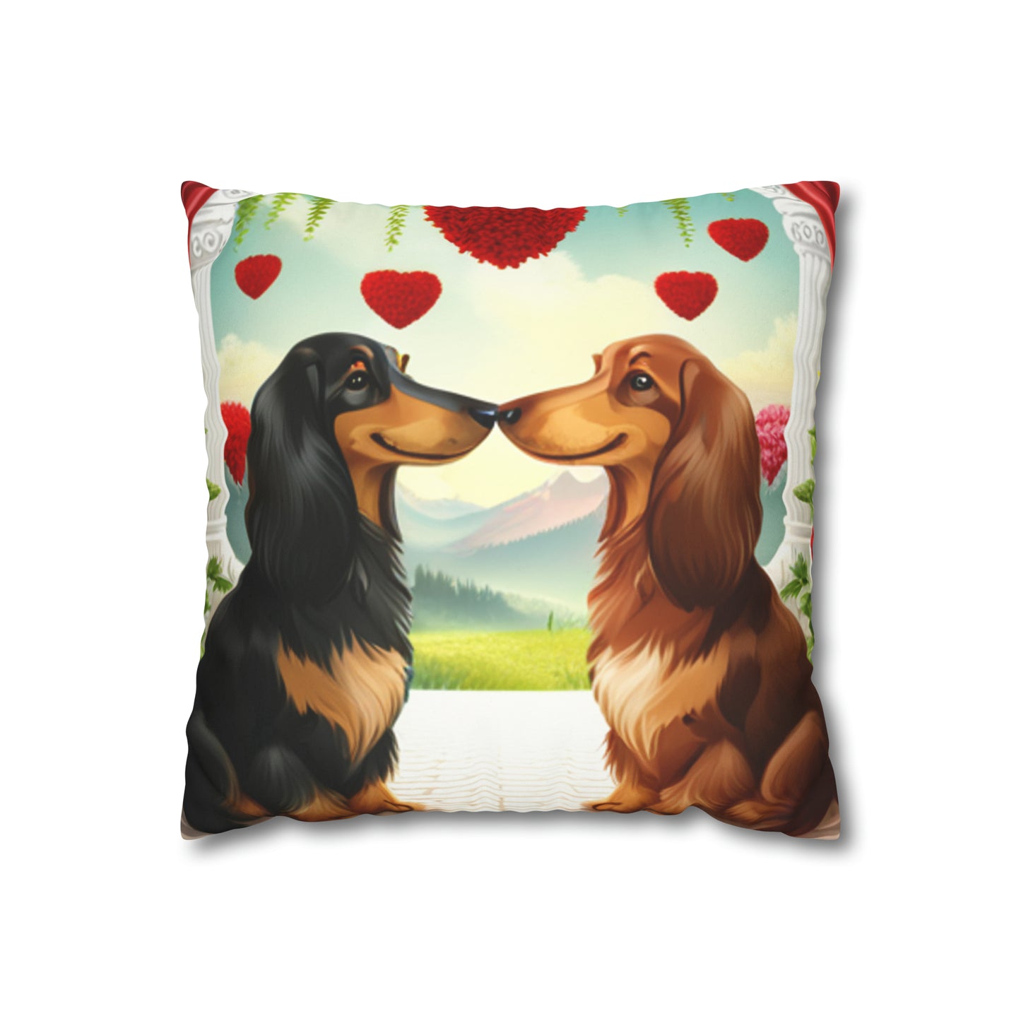 Doxies in Love Pillow Cover