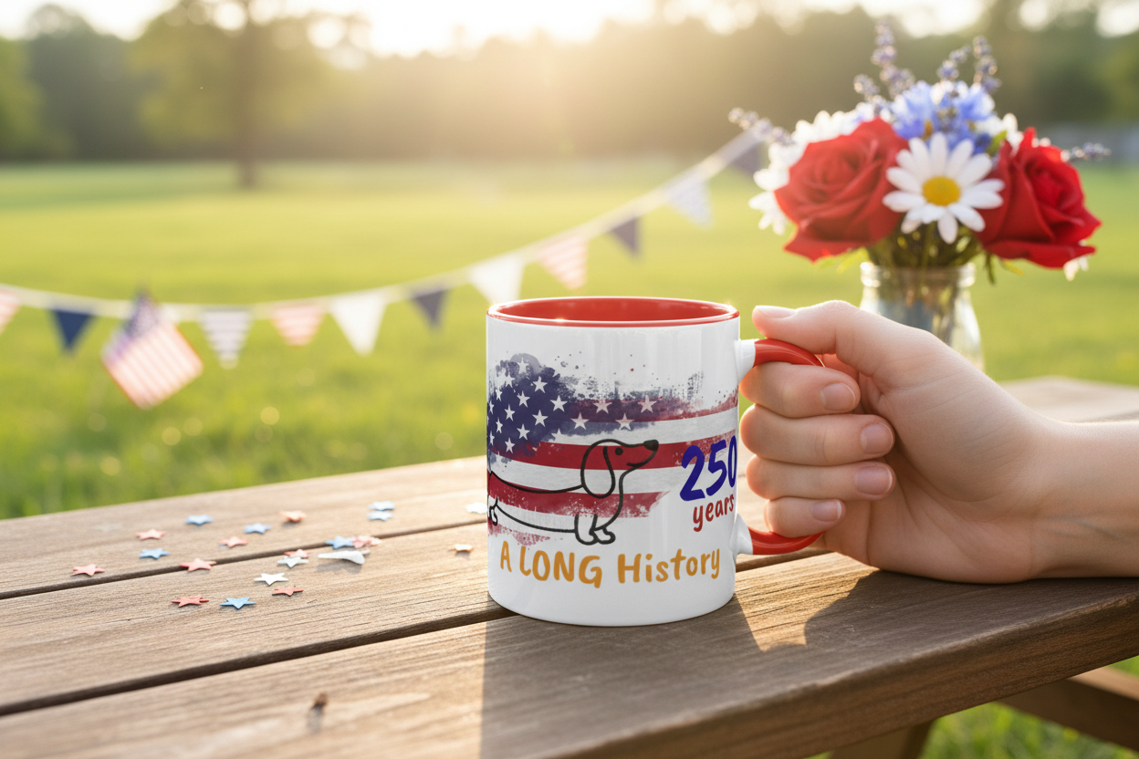 Patriotic Picnic Mug - Decorated Version
